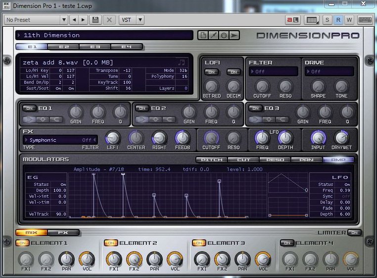 Painel do Dimension Pro do Sonar