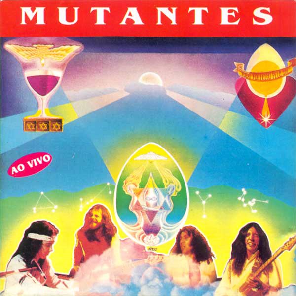 Capa do CD Mutantes ao Vivo com os quatro integrantes da banda.