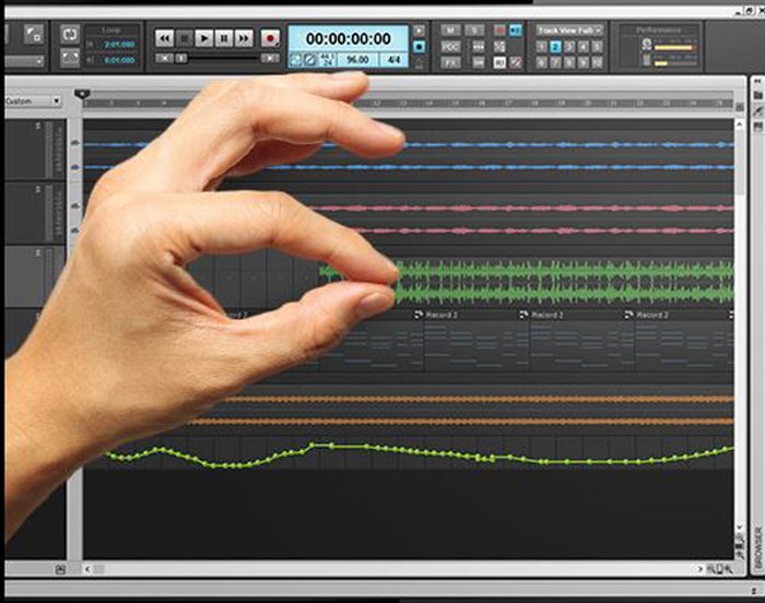 Mexendo na tela do computador - software Sonar