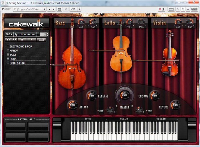 Instrumentos de cordas do Sonar