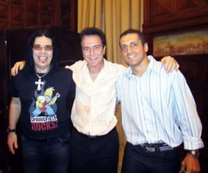 Pepeu, Luciano Alves e Alexandro após o show Copa Fest, 2012, RJ